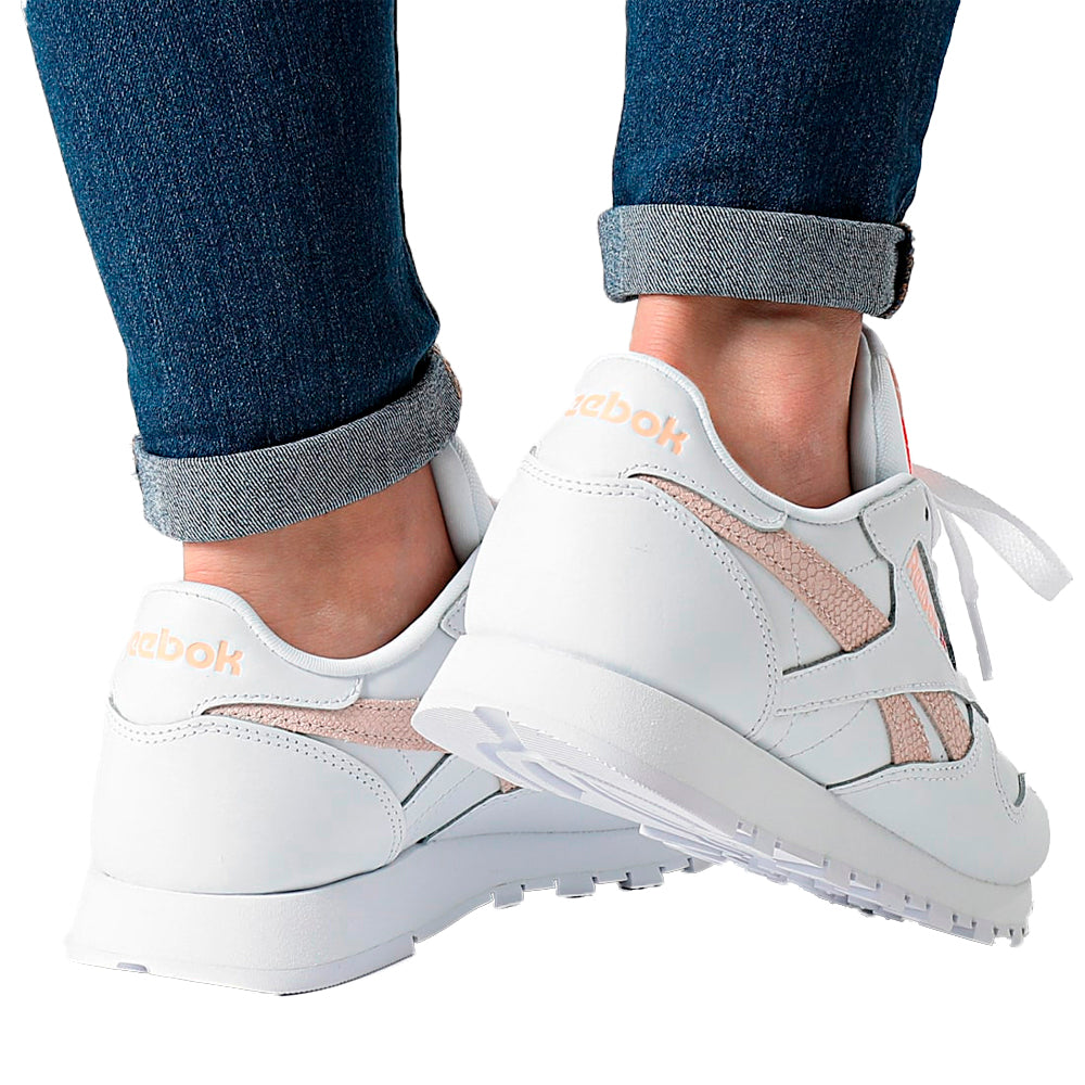 Zapatillas Urbanas Reebok Mujer Classic Leather Color Blanco