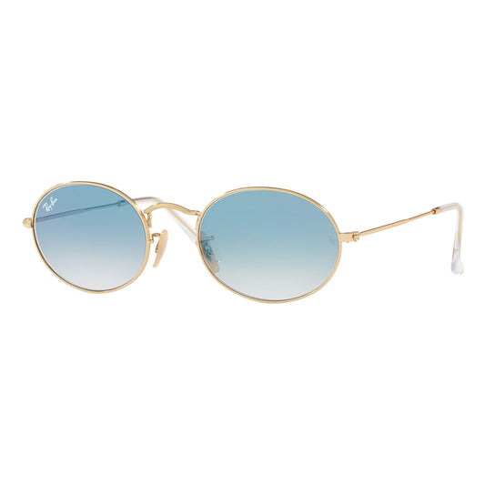 LENTES DE SOL RAY BAN OVAL FLAT RB3547N 0013F AZUL CLARO TALLA PEQUEÑA