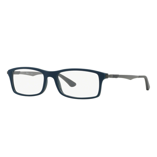 LENTES DE MEDIDA OFTÁLMICO MONTURA RAY BAN RX7017 5260 AZUL MATE