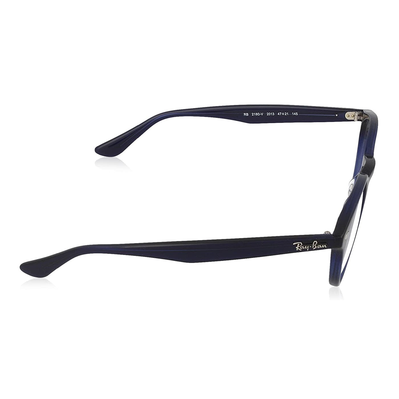 LENTES DE MEDIDA OFTÁLMICO MONTURA RAY BAN RB2180V 2013 ROUND AZUL TRANSLÚC