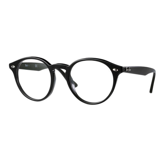 LENTES DE MEDIDA OFTÁLMICO MONTURA RAY BAN RB2180V 2000 ROUND BLACK 49MM