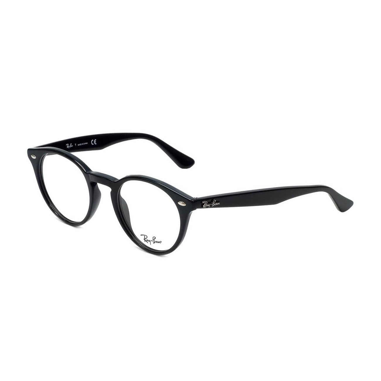 LENTES DE MEDIDA OFTÁLMICO MONTURA RAY BAN RB2180V 2000 ROUND BLACK 49MM