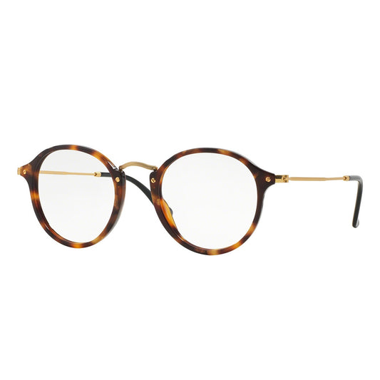 LENTES DE MEDIDA OFTÁLMICO MONTURA RAY BAN RX2447V 5494 ROUND FLECK  HAVANA