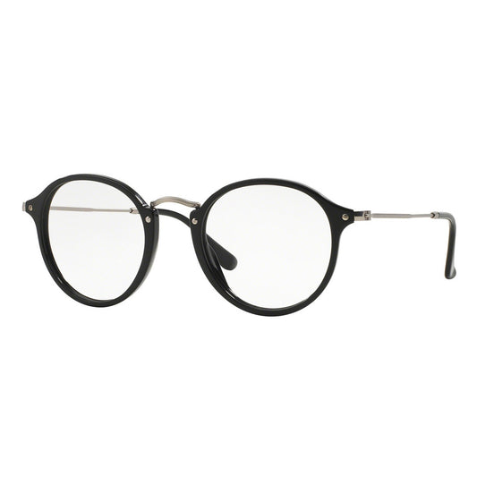 LENTES DE MEDIDA OFTÁLMICO MONTURA RAY BAN RX2447V 2000 ROUND FLECK  BLACK