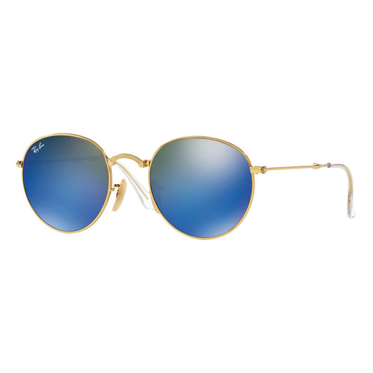 LENTES DE SOL RAY BAN ROUND FOLDING II RB3532 00168 AZUL ESPEJADO